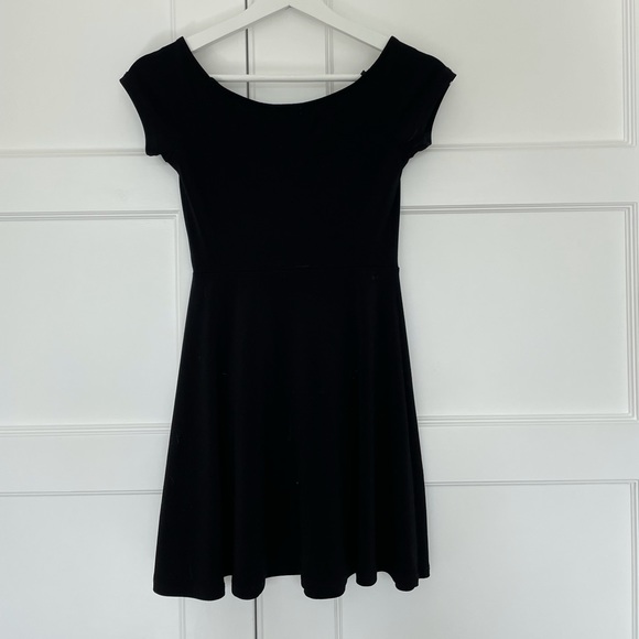 CLOSET SALE- Kimchi-Blue Short Sleeve Black Mini Dress - Picture 2 of 3